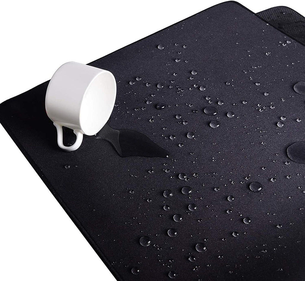 Large Gaming Mouse Pad (35.43 X 15.75 X 0.12Inch) Extended Ergonomic for Computers Thick Keyboard Mouse Mat Non-Slip Rubber Base Mousepad, Black